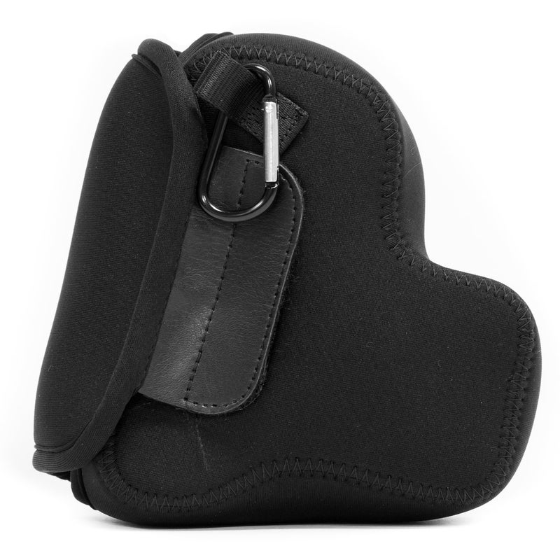 MegaGear "Ultra Light" Neoprene Camera Case Bag with Carabiner for Nikon COOLPIX P600, Nikon COOLPIX P610 (Black), PU Leather - Image 5